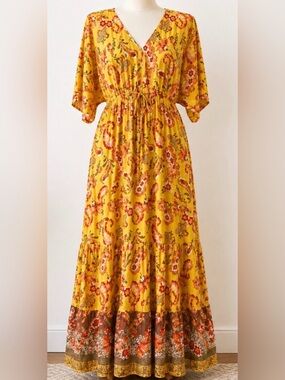 Cato Vibrant Paisley Maxi Dress
